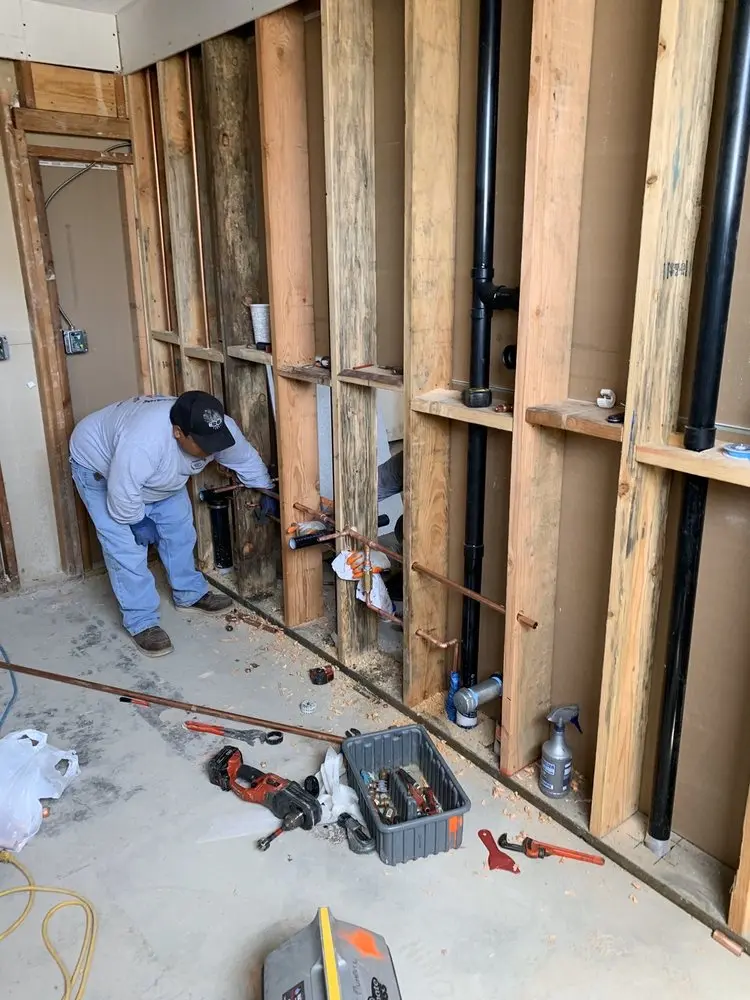Commercial rough-in plumbing for Gas Line Repair in Camino Lago